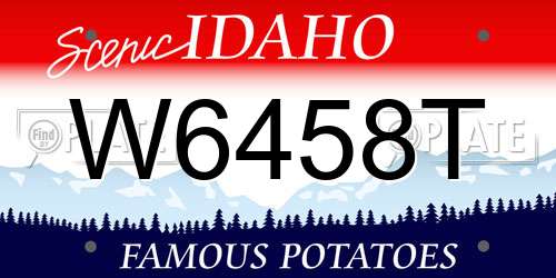 W6458T Idaho License Plate