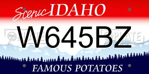 W645BZ Idaho License Plate