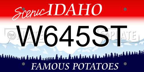 W645ST Idaho License Plate