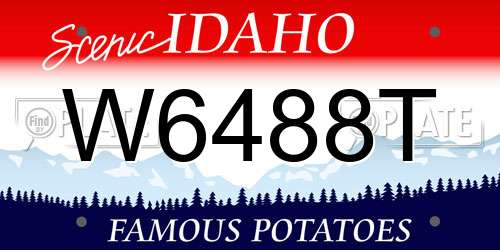 W6488T Idaho License Plate