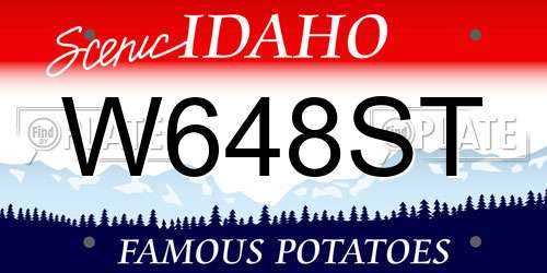 W648ST Idaho License Plate