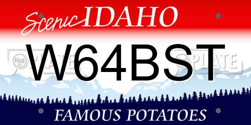 W64BST Idaho License Plate