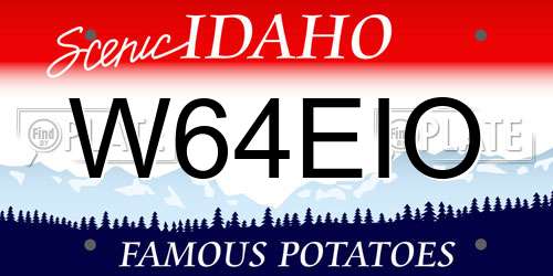 W64EIO Idaho License Plate
