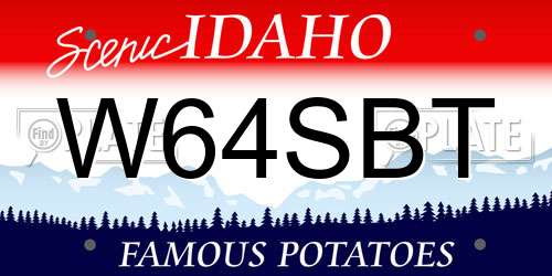W64SBT Idaho License Plate