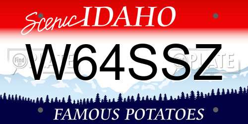 W64SSZ Idaho License Plate