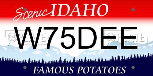 W75DEE Idaho License Plate