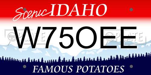 W75OEE Idaho License Plate
