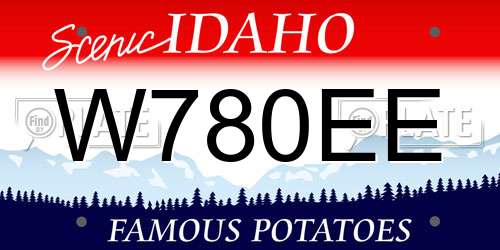 W780EE Idaho License Plate