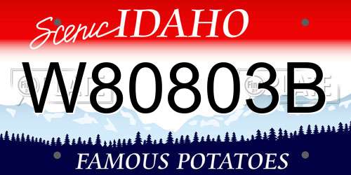 W80803B Idaho License Plate