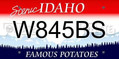 W845BS Idaho License Plate