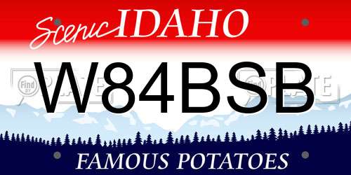 W84BSB Idaho License Plate