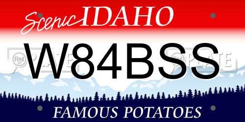 W84BSS Idaho License Plate