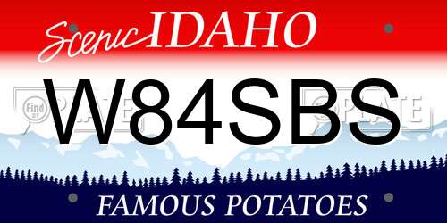W84SBS Idaho License Plate