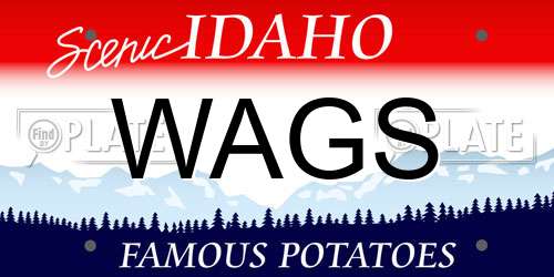 WAGS Idaho License Plate