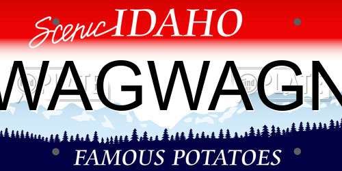 WAGWAGN Idaho License Plate