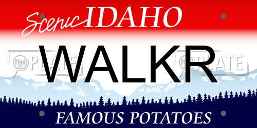 WALKR Idaho License Plate