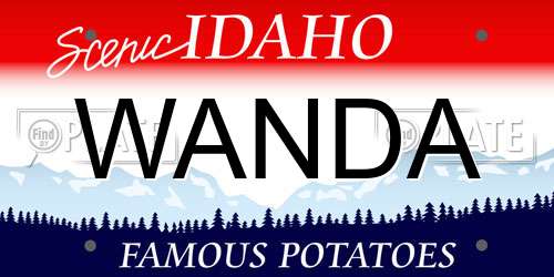 WANDA Idaho License Plate