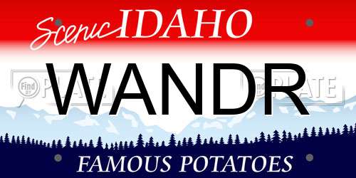 WANDR Idaho License Plate