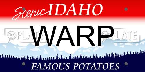 WARP Idaho License Plate