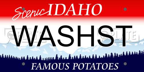 WASHST Idaho License Plate