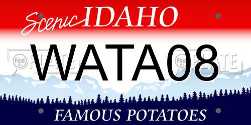 WATA08 Idaho License Plate
