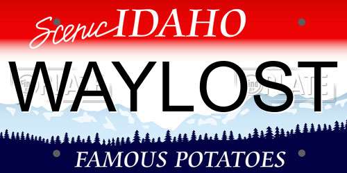WAYLOST Idaho License Plate