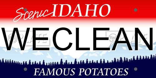 WECLEAN Idaho License Plate