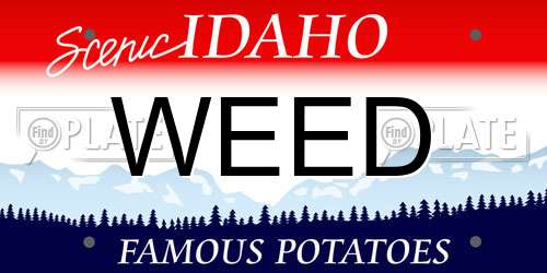 WEED Idaho License Plate