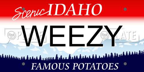 WEEZY Idaho License Plate