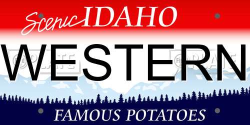 WESTERN Idaho License Plate
