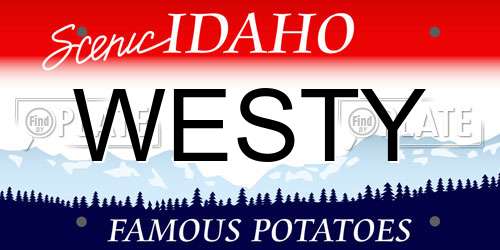 WESTY Idaho License Plate