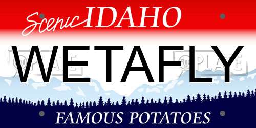 WETAFLY Idaho License Plate