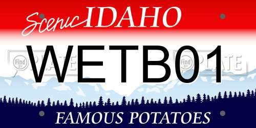 WETB01 Idaho License Plate