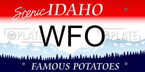 WFO Idaho License Plate