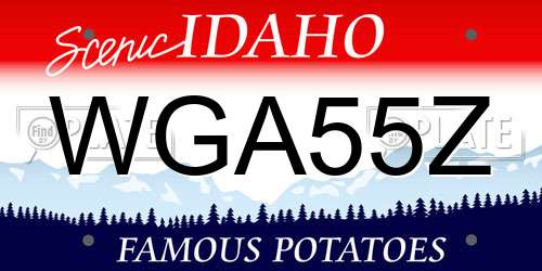 WGA55Z Idaho License Plate