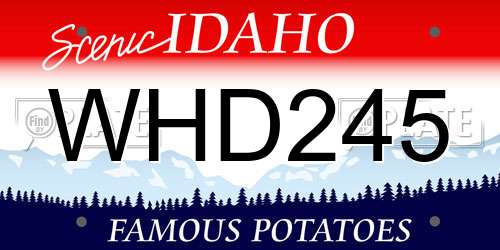 WHD245 Idaho License Plate