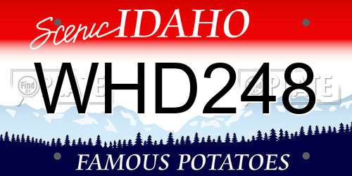 WHD248 Idaho License Plate
