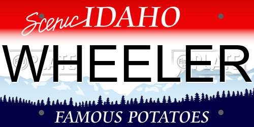 WHEELER Idaho License Plate