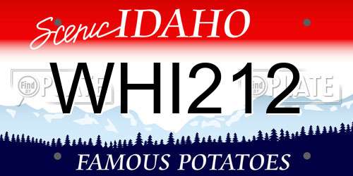 WHI212 Idaho License Plate