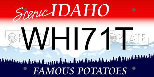 WHI71T Idaho License Plate
