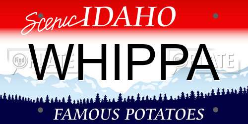 WHIPPA Idaho License Plate