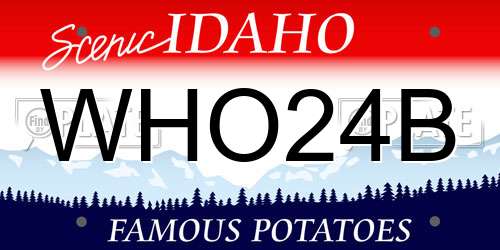WHO24B Idaho License Plate