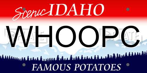 WHOOPC Idaho License Plate
