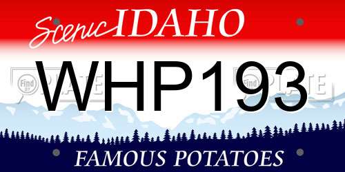 WHP193 Idaho License Plate