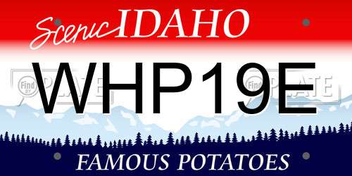 WHP19E Idaho License Plate