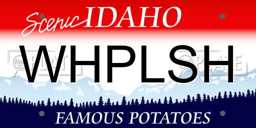 WHPLSH Idaho License Plate