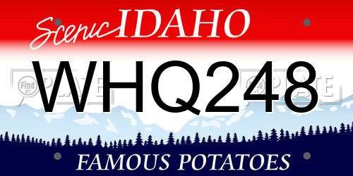 WHQ248 Idaho License Plate