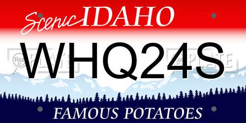 WHQ24S Idaho License Plate
