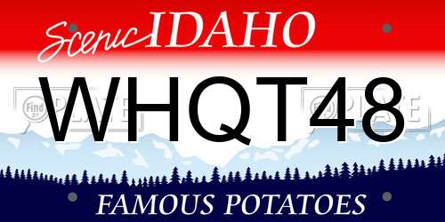 WHQT48 Idaho License Plate