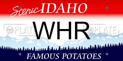 WHR Idaho License Plate